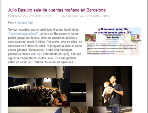 Julio Basulto sale de cuentas mañana en Barcelona (Antonio Ortí para Comer o no comer)