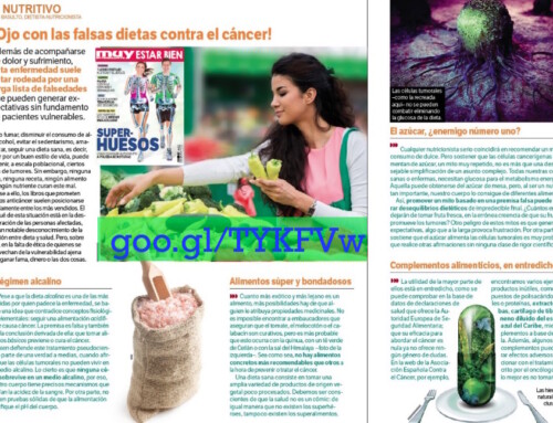 ¡Ojo con las falsas dietas contra el cáncer!, en Estar Bien de Muy Interesante, sección “Muy nutritivo”