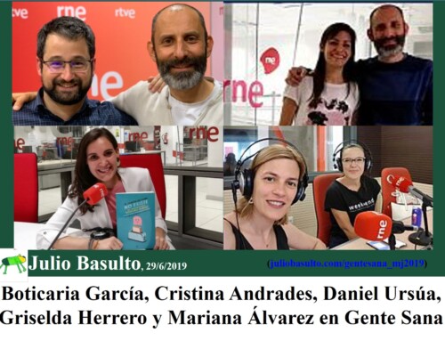 Boticaria García, Cristina Andrades, Daniel Ursúa, Griselda Herrero y Mariana Álvarez en Gente Sana