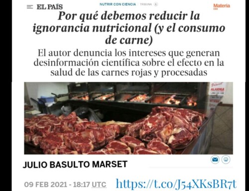 Agnogénesis nutricional (crear ignorancia nutricional). Nuevo texto en «Nutrir con ciencia» (Materia – El País)
